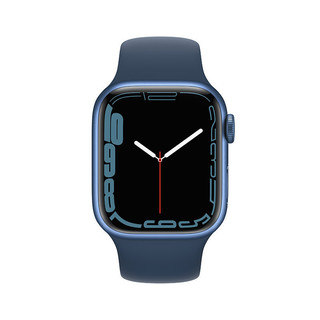 Apple 苹果 Watch Series 7 智能手表 41mm GPS版 深邃蓝色铝金属表壳 深邃蓝色运动型表带 (GPS、血氧、运动)