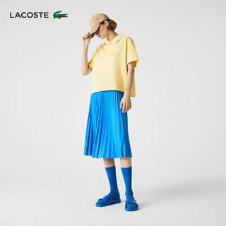 LACOSTE法国鳄鱼女装22夏季新款休闲宽松透气短袖POLO衫女|PF1491 白色 40