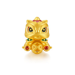 tsl 谢瑞麟 黄金吞金兽足金转运珠金球可旋转手绳手串礼物不含绳