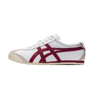 Onitsuka Tiger 鬼塚虎 MEXICO 66系列 中性休闲运动鞋 D4J2L-0125 白色/酒红色 42.5