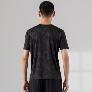 SAIQI 赛琪 男子运动T恤 112425-02 黑色 XL