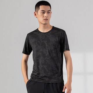 SAIQI 赛琪 男子运动T恤 112425-02 黑色 XL