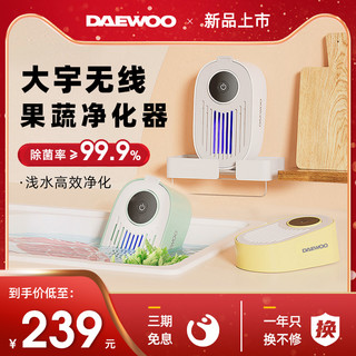 DAEWOO 大宇 韩国大宇无线果蔬清洗机除农残洗菜机全自动食材净化器QX8