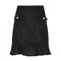 秋水伊人 女士短款半身裙 10412AF091009