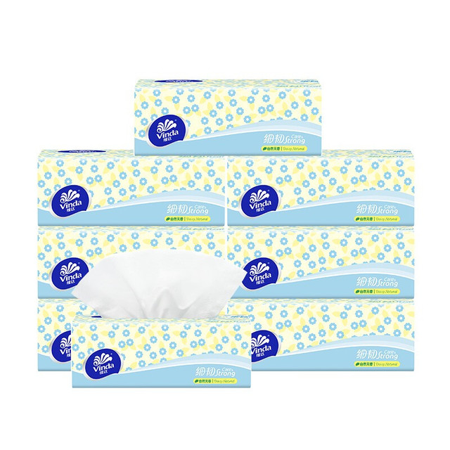 维达 Vinda 抽纸 经典畅销 3层 100抽*24包 整箱装
