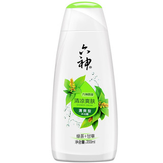 六神 沐浴露清凉爽肤绿茶甘草清爽型祛味清凉沐浴乳 200ml*1瓶 六神清凉爽肤沐浴露(绿茶+甘草)