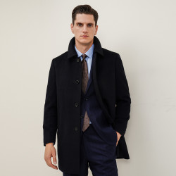 saintangelo报喜鸟冬季男士商务正装大衣时尚翻领保暖外套