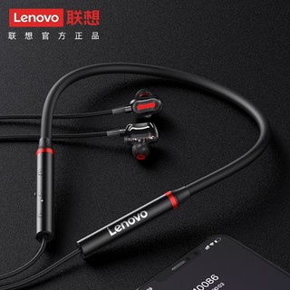 Lenovo 联想 无线蓝牙耳机高端挂脖式入耳式双耳降噪2022年新款运动跑步防水防汗超长续航适用于安卓苹果华为oppo小米