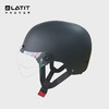 LATIT 电动车头盔 3C认证 骑行电瓶车安全帽 四季通用 半脸镜片 磨砂黑成人款