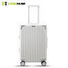 Caseman 卡斯曼 行李箱24英寸带护角铝框箱拉杆箱双密码锁万向轮旅行箱 101C  白色  24英寸