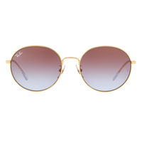 Ray-Ban 雷朋 男女款太阳镜 0RB3612D 金色镜框浅蓝色渐变紫罗兰色镜片 56mm