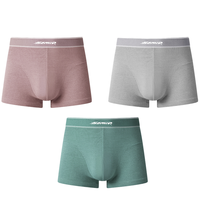 CabraKalani 男士平角内裤套装 105621173107 3条装(灰色+红色+湖绿) XL