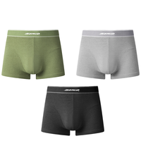 CabraKalani 男士平角内裤套装 105621173107 3条装(灰色+草绿+黑色) 2XL