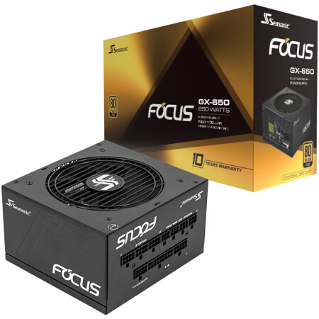 seasonic 海韵 FOCUS GX-650 金牌（90%）全模组ATX电源 650W 黑色