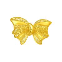CHOW TAI FOOK 周大福 F225225 女士蝴蝶结活口足金戒指 7.4g