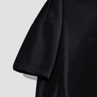 GLM 男女款圆领短袖T恤 20220609 黑色 M
