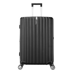 Samsonite 新秀麗 行李箱時尚豎條紋拉桿箱旅行箱黑色20英寸登機箱GU9*09001