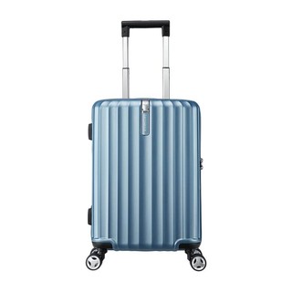 Samsonite 新秀丽 行李箱时尚竖条纹拉杆箱旅行箱浅蓝色20英寸登机箱GU9*1100
