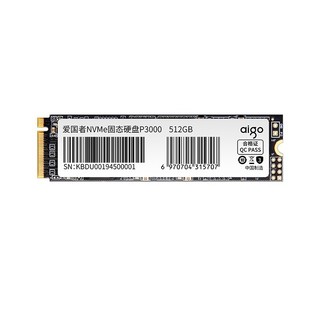 aigo 爱国者 P3000 NVMe M.2 固态硬盘 512GB (PCI-E3.0)