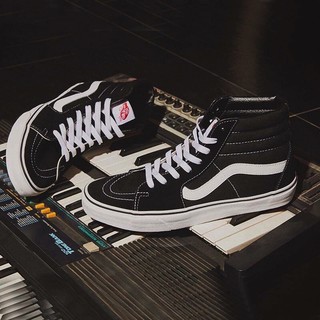 VANS 范斯 Sk8-Hi 中性运动板鞋 VN000D5IB8C1 黑色/白条 40.5