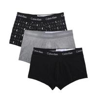 卡尔文·克莱恩 卡尔文·克莱 Calvin Klein 男士平角内裤套装 U2664G-YKS 3条装 黑灰 M