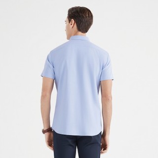 SEVEN 柒牌 男士短袖衬衫 122A70130 天蓝 4XL