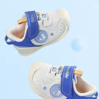 Ginoble 基诺浦 TXGB1899 婴儿学步鞋 象牙白/蓝色 120码