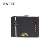 BALLY 巴利 奢侈品 男士黑色PVC手拿包 BHALDEN.PC/150 6232026