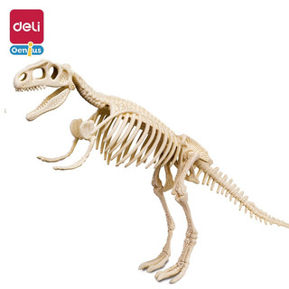 得力工具 得力(deli)中生代超级恐龙化石挖掘套装考古挖掘玩具考古DIY套装霸王龙拼装骨架模型5件套 儿童礼物