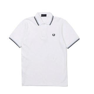 FRED PERRY 佛莱德·派瑞 M12系列 男士短袖POLO衫 FPXPODM12XXXM-WHC 白色 42