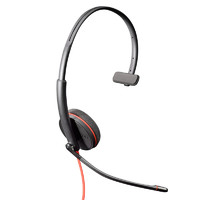 Plantronics 缤特力 博诣话务耳机单耳头戴式C3210/USB接口直连电脑带线控/呼叫中心