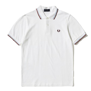 FRED PERRY 佛莱德·派瑞 M12系列 男士短袖POLO衫 FPXPODM12XXXM-120 白色 44