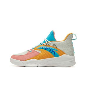 anta 安踏 汤普森kt系列 菱极 男子篮球鞋 112141148r-4 豆绿/姜黄/氯