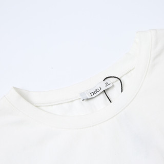 Betu 百图 女士圆领短袖T恤 2102T08 白色 S