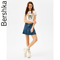 Bershka 巴适卡 迷你裙牛仔裙  01220916400