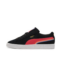 PUMA 彪马 Suede Triplex 中性运动板鞋 381175-09 黑色/亮粉红/白 37.5