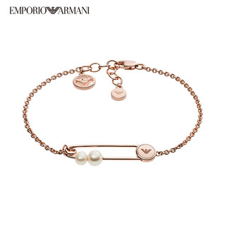 EMPORIO ARMANI 女士珍珠曲别针鹰标手链 EG3381221 玫瑰金色