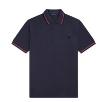 FRED PERRY 佛莱德·派瑞 M12系列 男士短袖POLO衫 FPXPODM12XXXM-BLY 蓝色 38