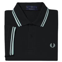 FRED PERRY 佛莱德·派瑞 M12系列 男士短袖POLO衫 FPXPODM12XXXM-BKF 黑色 42