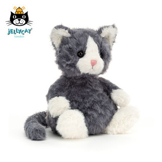 jELLYCAT 2021款深灰色莫莉小猫可爱公仔毛绒玩具睡觉小玩偶生日礼物 深灰色莫莉小猫 H19 X W14 CM