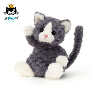 jELLYCAT 2021款深灰色莫莉小猫可爱公仔毛绒玩具睡觉小玩偶生日礼物 深灰色莫莉小猫 H19 X W14 CM