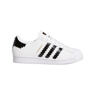 adidas ORIGINALS Superstar 乐高积木联名款 中性休闲运动鞋 GW5270 白/黑 38.5