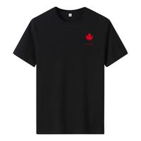 YUZHAOLIN 俞兆林 男士圆领短袖T恤套装 YZL-2021226 2件装(小TH黑+小枫叶黑) XXXL