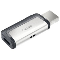 SanDisk 闪迪 SDDDC2-256G-Z46 USB 3.1 U盘 银灰色 256GB USB-A/Type-C双口