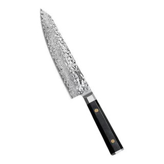 PLUS会员：京东京造 CD-QT-JZDQ008 主厨刀(大马士革钢、20.3cm)