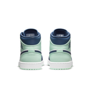 AIR JORDAN 正代系列 Air Jordan 1 Mid 男子篮球鞋 554724-413 蓝绿色 42