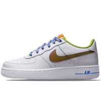 NIKE 耐克 Air Force 1 Lv8 Gs 大童休闲运动鞋 DQ7767-100 白绿蓝 36