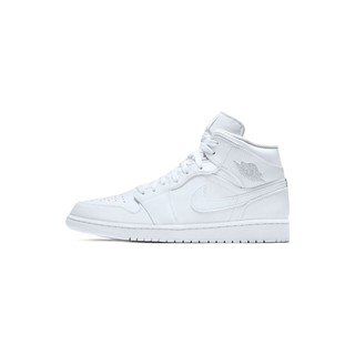 AIR JORDAN 正代系列 Air Jordan 1 Mid 男子篮球鞋 554724-104 白色 46.5