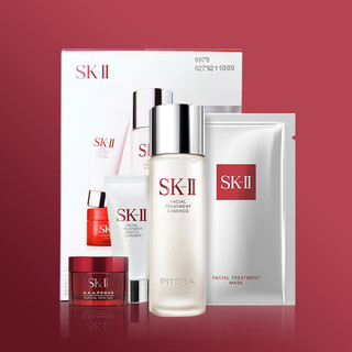 SK-II 体验装4件套装旅行装面部护肤套装礼盒面膜+神仙水+洁面乳+精华霜