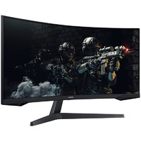 SAMSUNG 三星 C34G55TWWC 34英寸 VA 曲面 FreeSync 显示器（3440×1440、165Hz、HDR10）